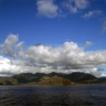 Clouds and rain over Oahu Hawaii